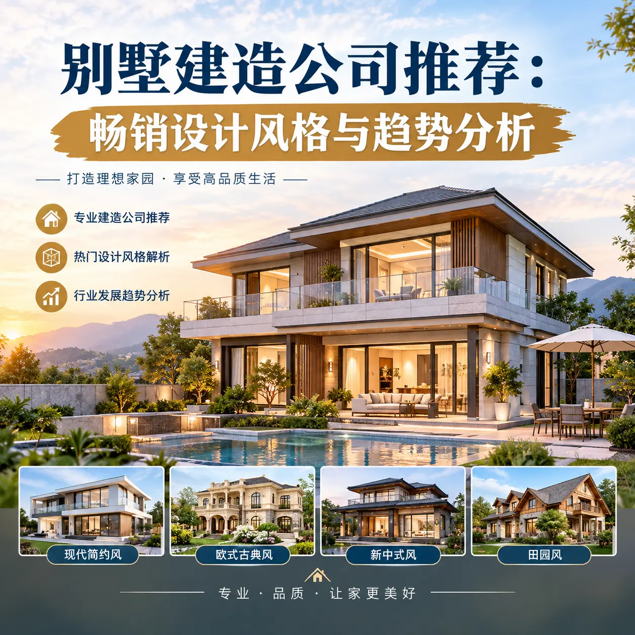 别墅建造公司推荐: 开阳 畅销设计风格与趋势分析