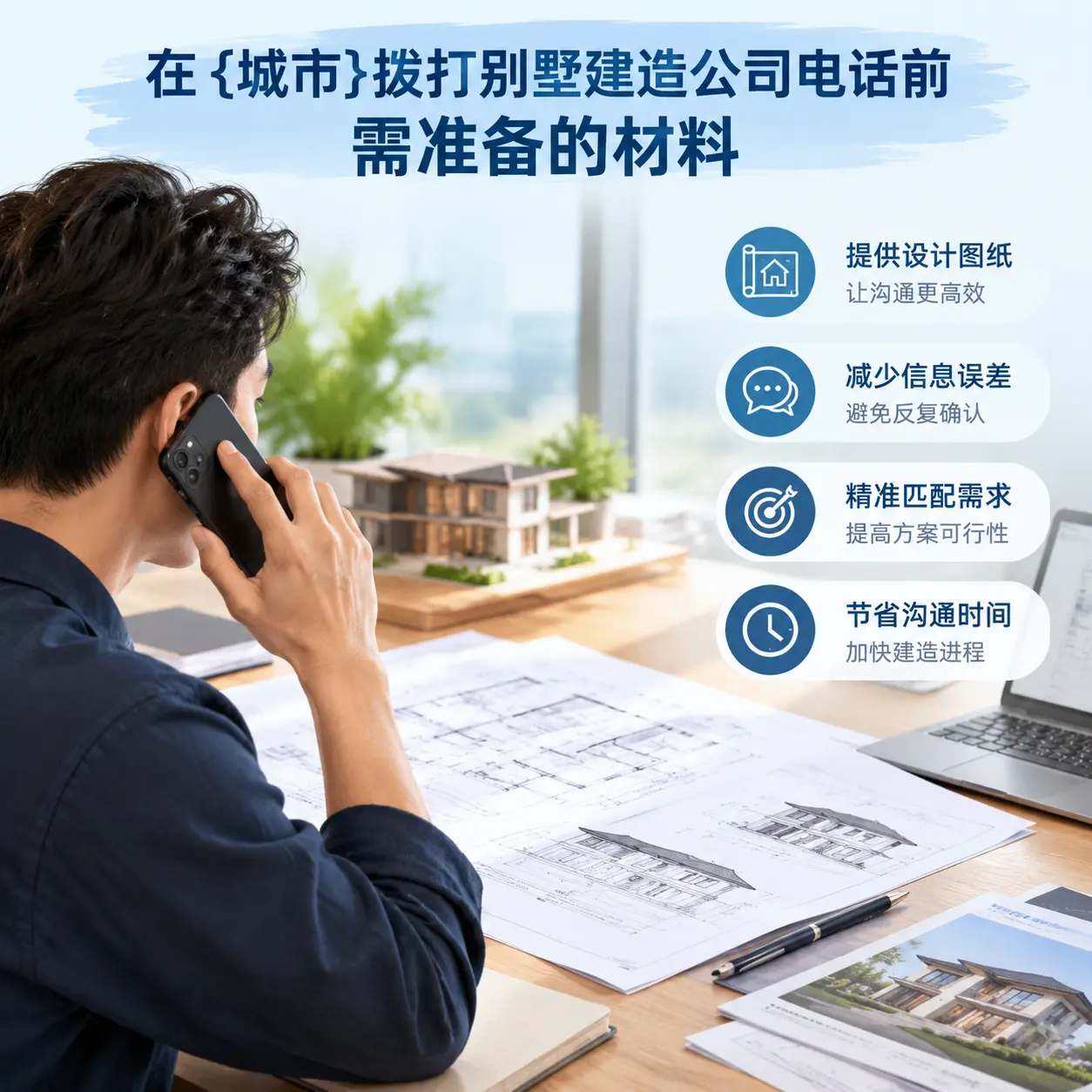 在开阳拨打别墅建造公司电话前需准备的材料