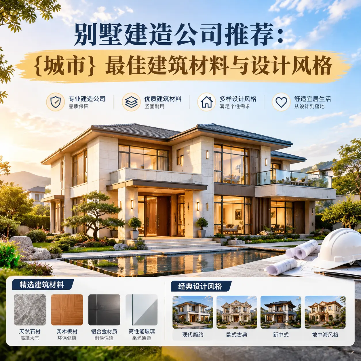 别墅建造公司推荐： 开阳 最佳建筑材料与设计风格