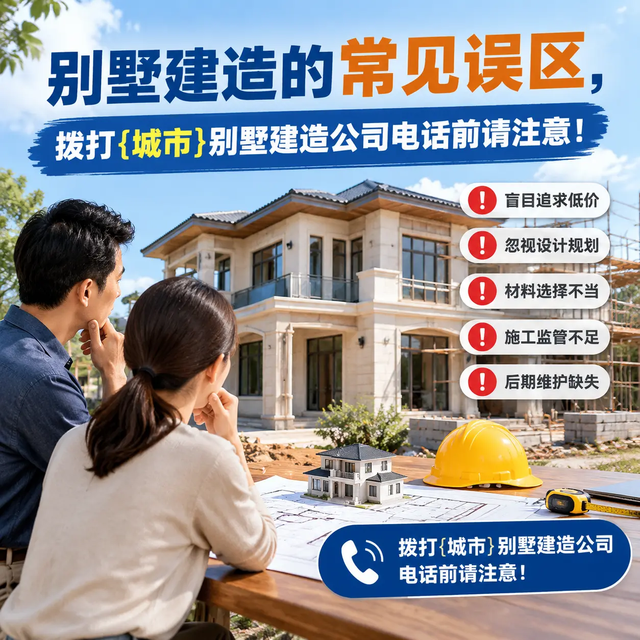 别墅建造的常见误区，拨打开阳别墅建造公司电话前请注意！