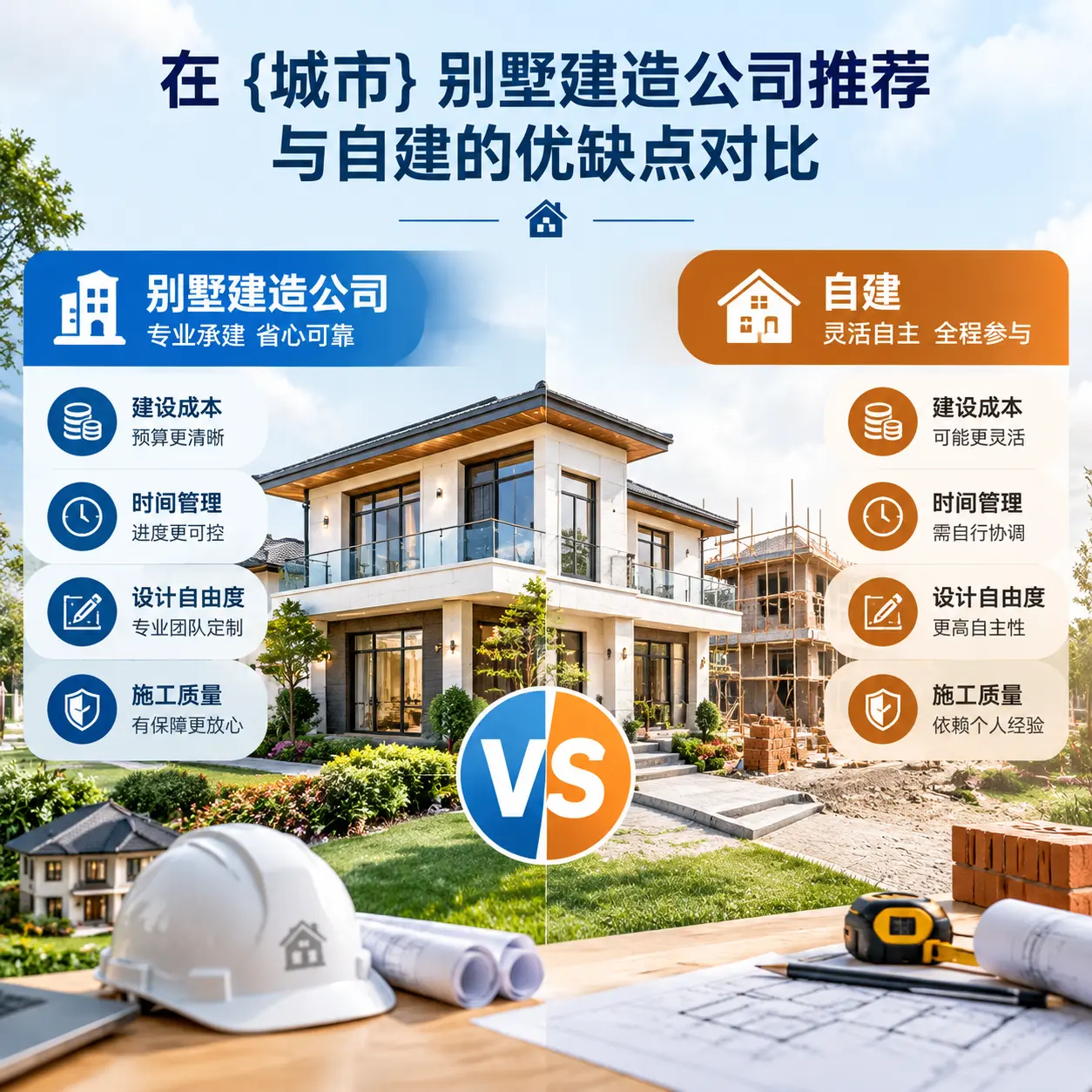 在 开阳 别墅建造公司推荐与自建的优缺点对比